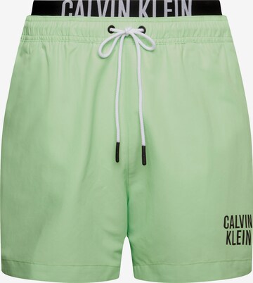 Calvin Klein Swimwear Board Shorts in Green: front