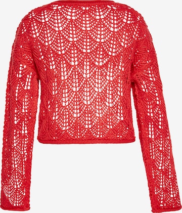 swirly Pullover in Rot