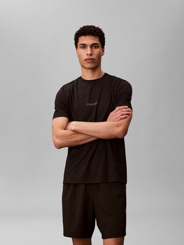 T-Shirt fonctionnel Calvin Klein Sport en noir : devant