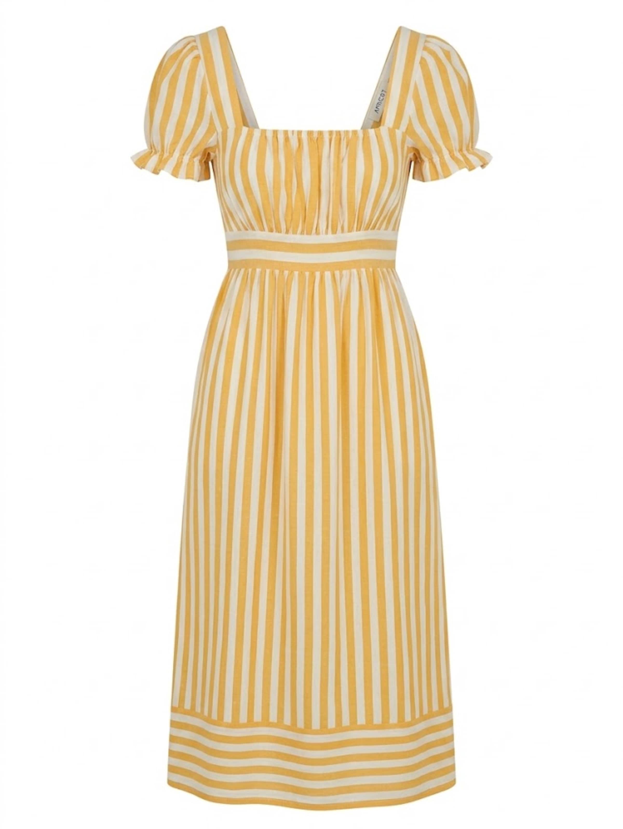Apricot Robe ' ' en 34 en jaune, Vue avec produit