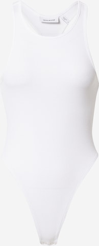 WEEKDAY T-shirtbody 'Adley' i vit: framsida