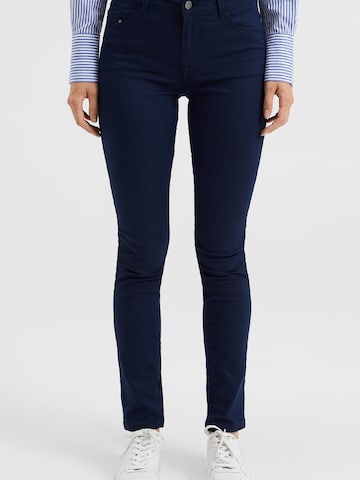 Skinny Jean WE Fashion en bleu : devant