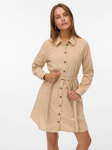 VERO MODA Shirt Dress 'VMELLY' in Beige: front