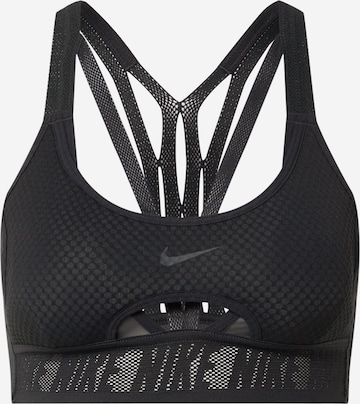 NIKE Bustier Biustonosz sportowy 'Indy' w kolorze czarny: przód