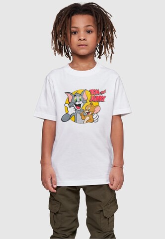 ABSOLUTE CULT Shirt 'Tom And Jerry - Thumbs up' in White: front