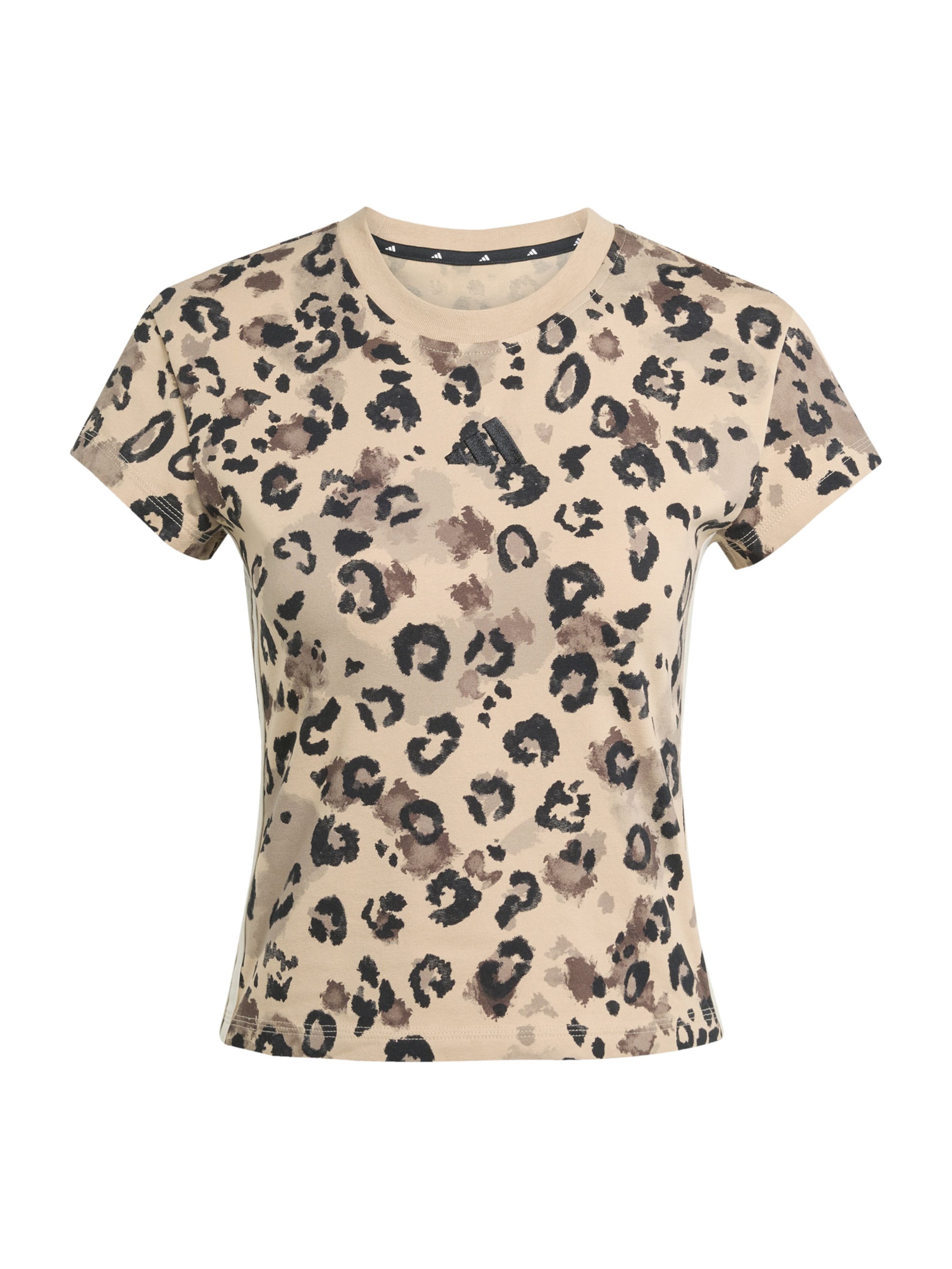 ADIDAS SPORTSWEAR T-shirt fonctionnel 'AOP' en beige / moka / noir, Vue avec produit