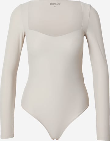 Shirtbody Abercrombie & Fitch en beige : devant