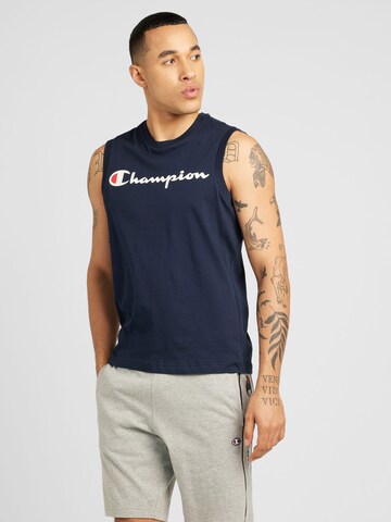 Champion Authentic Athletic Apparel - Camisa em azul: frente