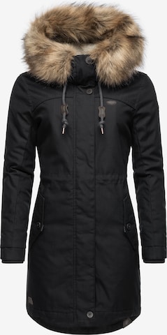 Ragwear Winter parka 'Tawny' in Black: front