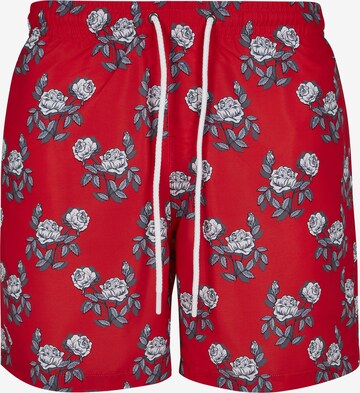 Pantaloncini da bagno di Urban Classics in rosso: frontale