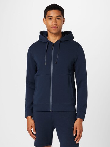 Hackett London Sweatjakke 'TRAVEL' i blå: forside