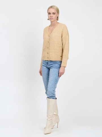 Influencer Knit Cardigan in Beige