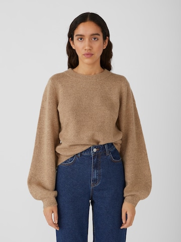 OBJECT - Pullover 'Eve Nonsia' em castanho: frente