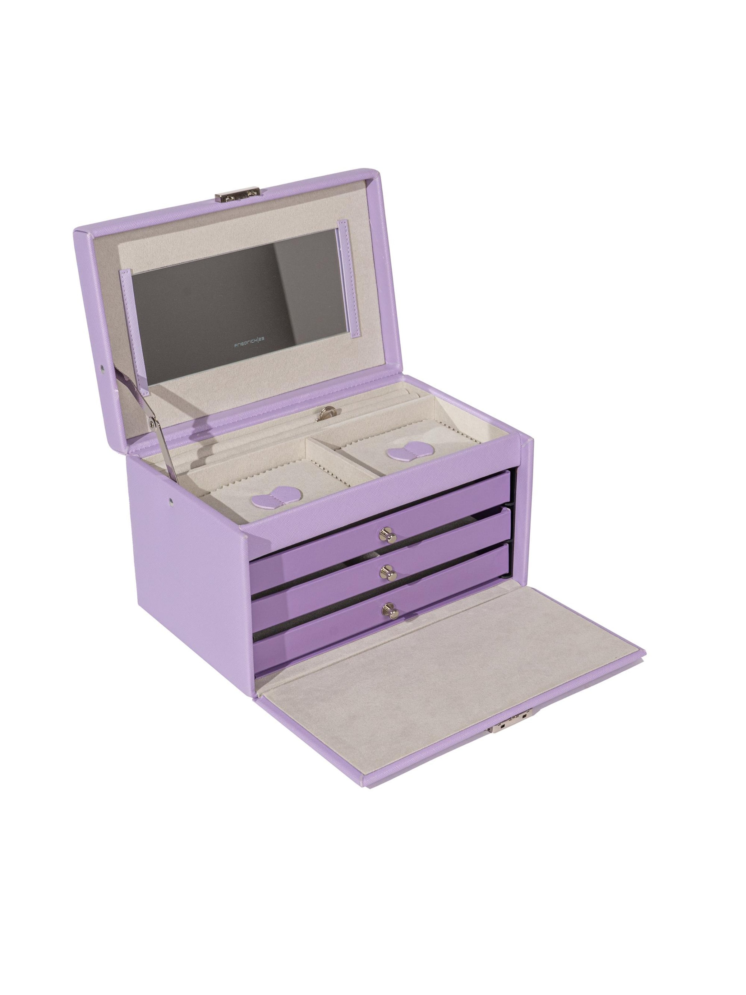 Boîte à bijoux 'JOLIE Schmuckkästchen - Kreuznarben Optik' Friedrich23 en violet