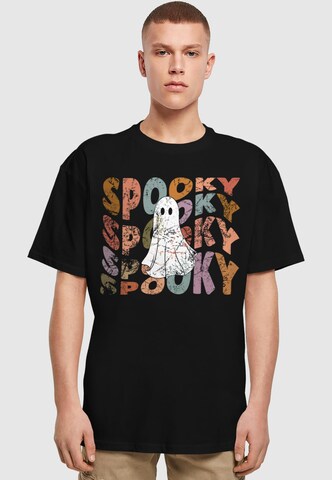Merchcode Shirt 'Halloween - Spooky Ghost' in Black: front