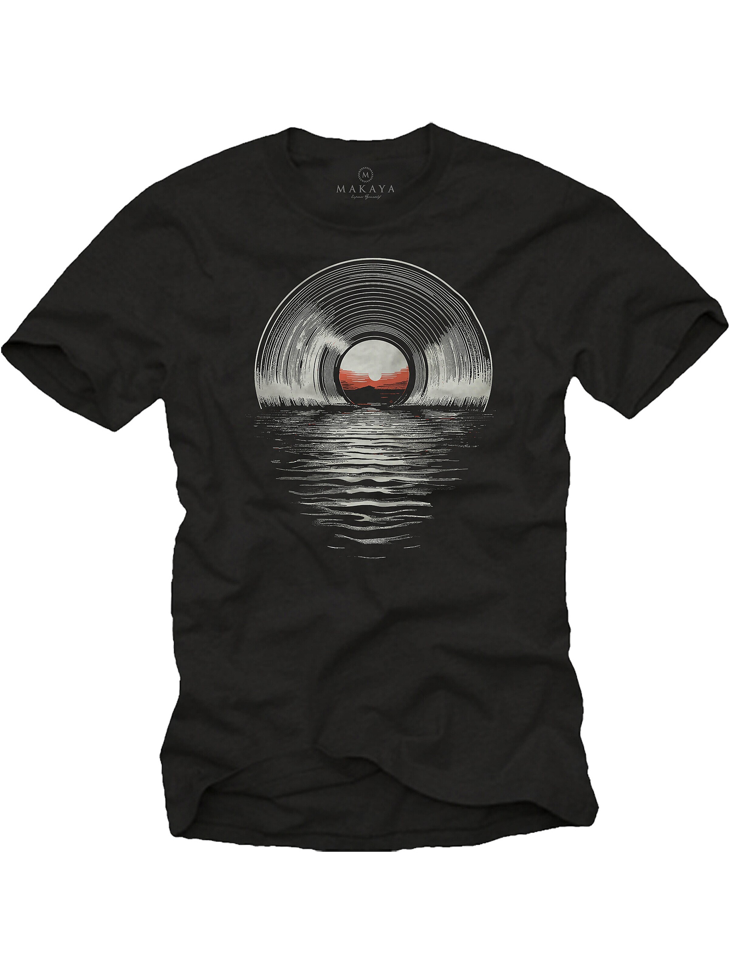 MAKAYA Shirt 'Sea Record' in Black: front