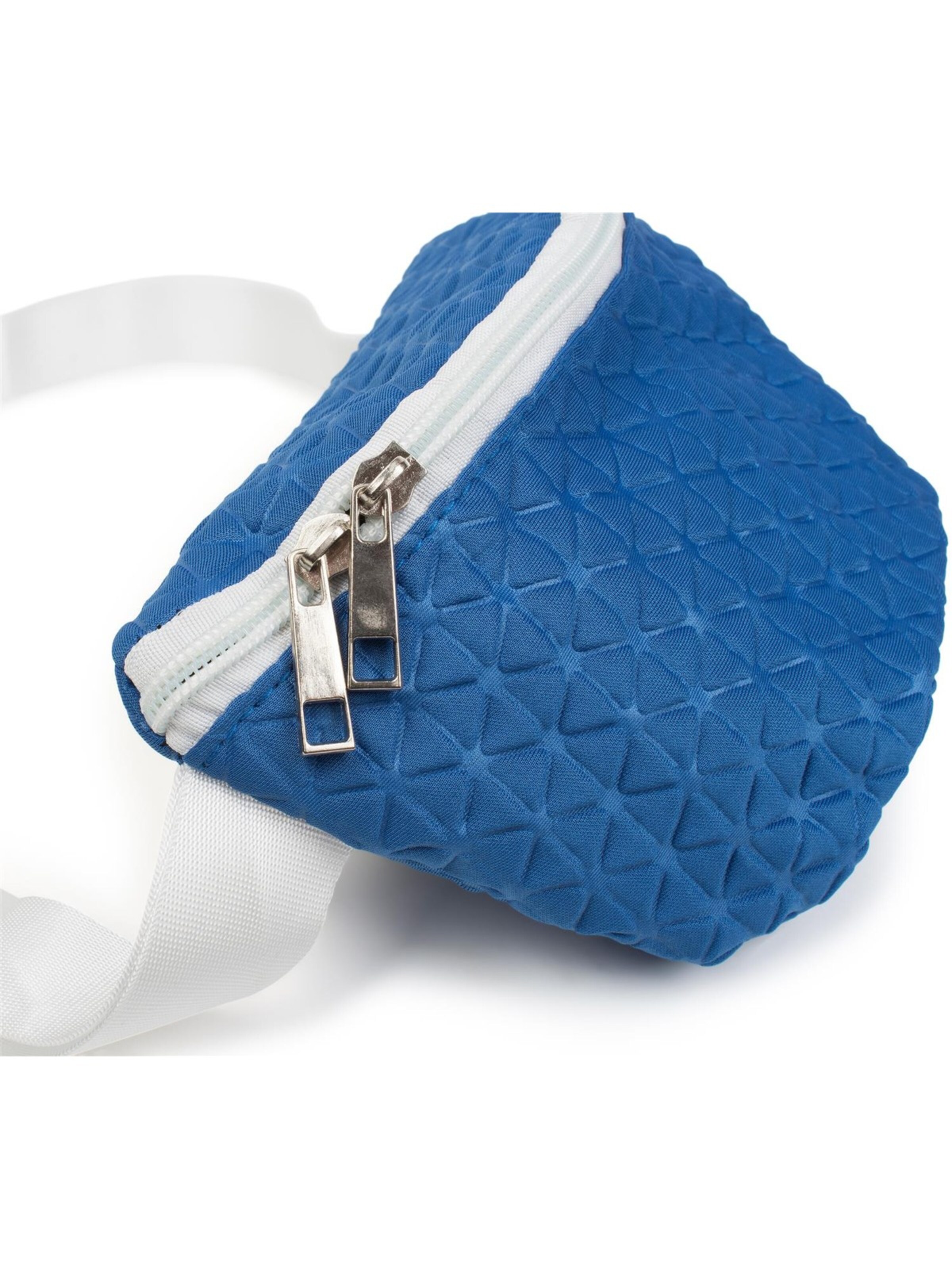 styleBREAKER Gürteltasche 'Bauchtasche geometrische Prägung, Gürteltasche'‌‌‌ in Blau