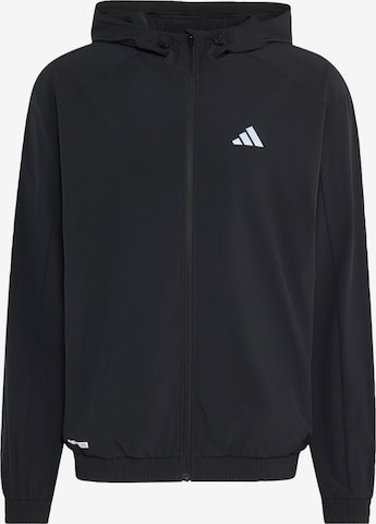 juoda ADIDAS PERFORMANCE Džemperis treniruotėms 'Tech Apparel': priekis