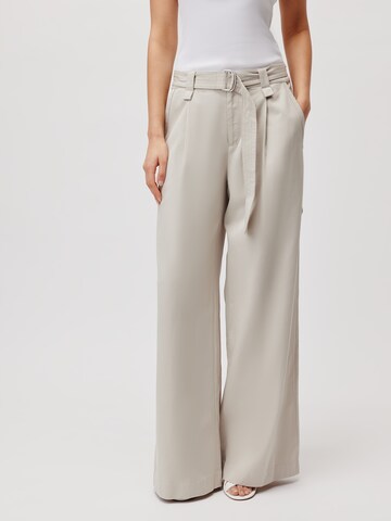 LeGer by Lena Gercke Wide leg Bandplooibroek 'Guya Tall' in Beige: voorkant