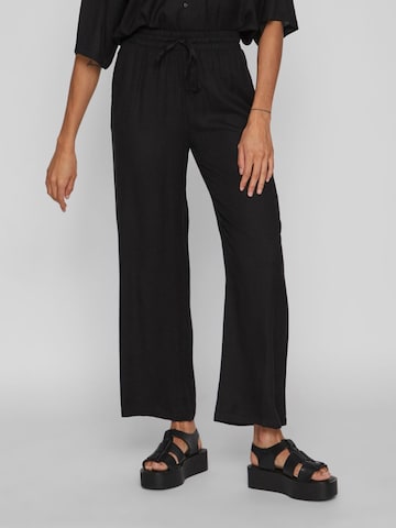 VILA Regular Trousers 'Pricil' in Black: front