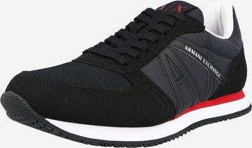 ARMANI EXCHANGE Sneakers laag in Zwart: voorkant