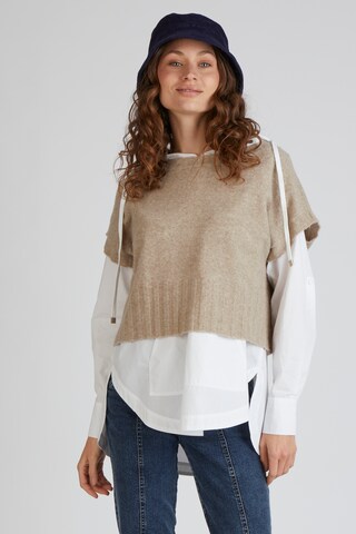 eve in paradise Sweater 'Beth' in Beige: front