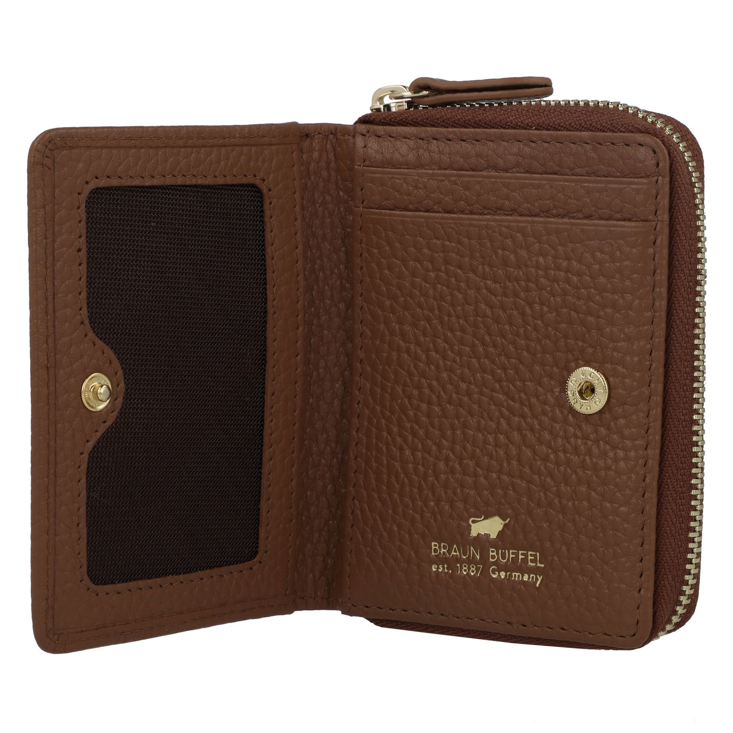 Porte-monnaies 'Asti' Braun Büffel en marron