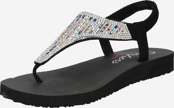 Flip-flops 'Meditation' de la SKECHERS pe negru: față