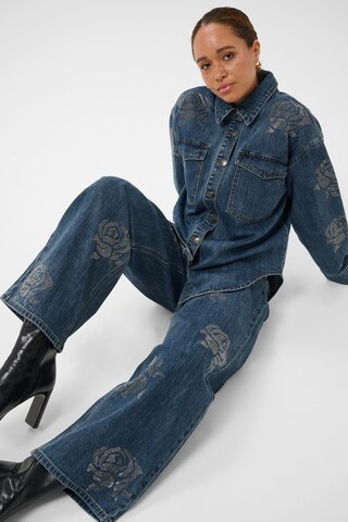 Wide Leg Jean 'KACastelia' Kaffe en bleu