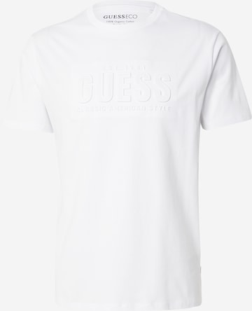 T-Shirt GUESS en blanc : devant