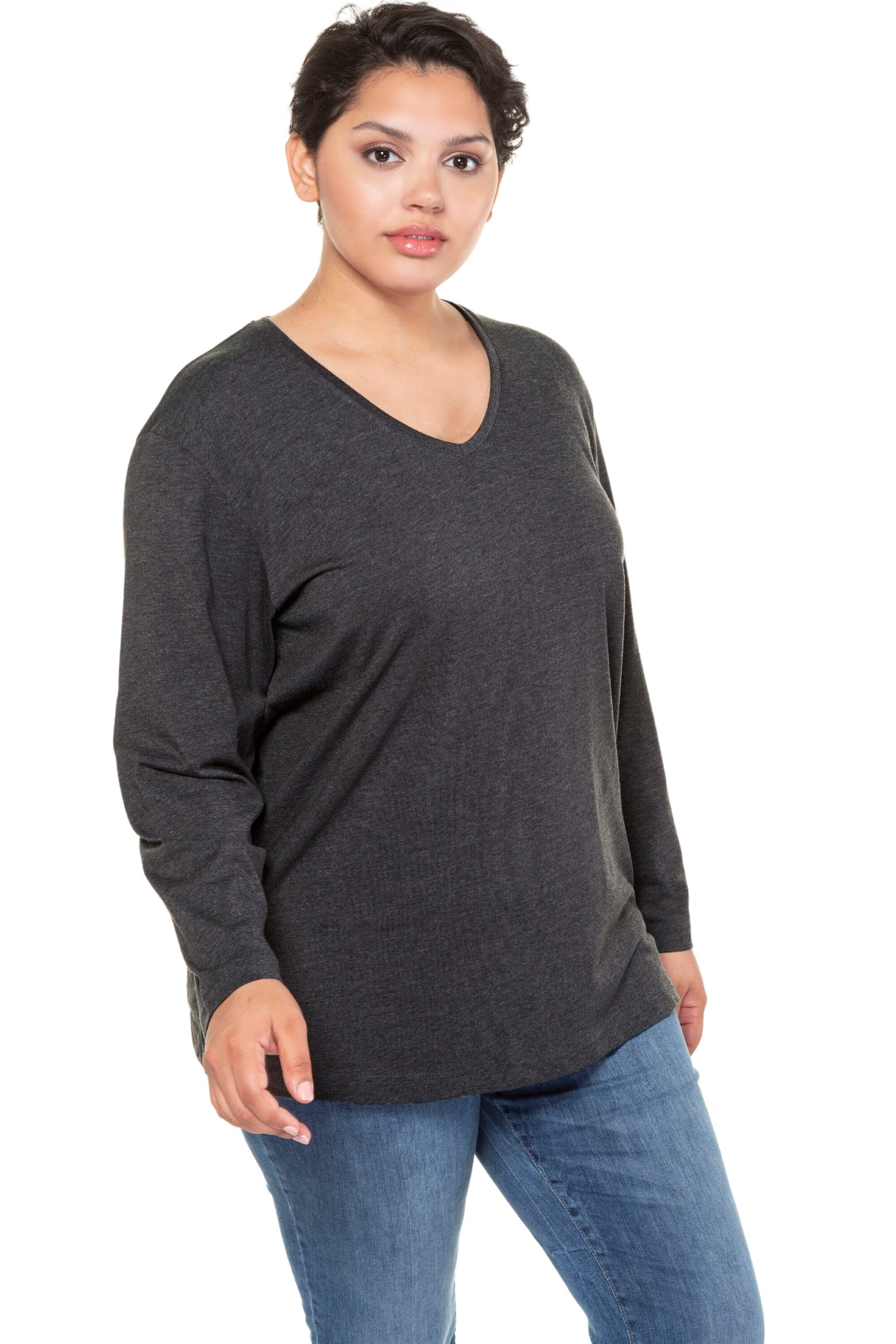 Ulla Popken Shirt in Grey: front