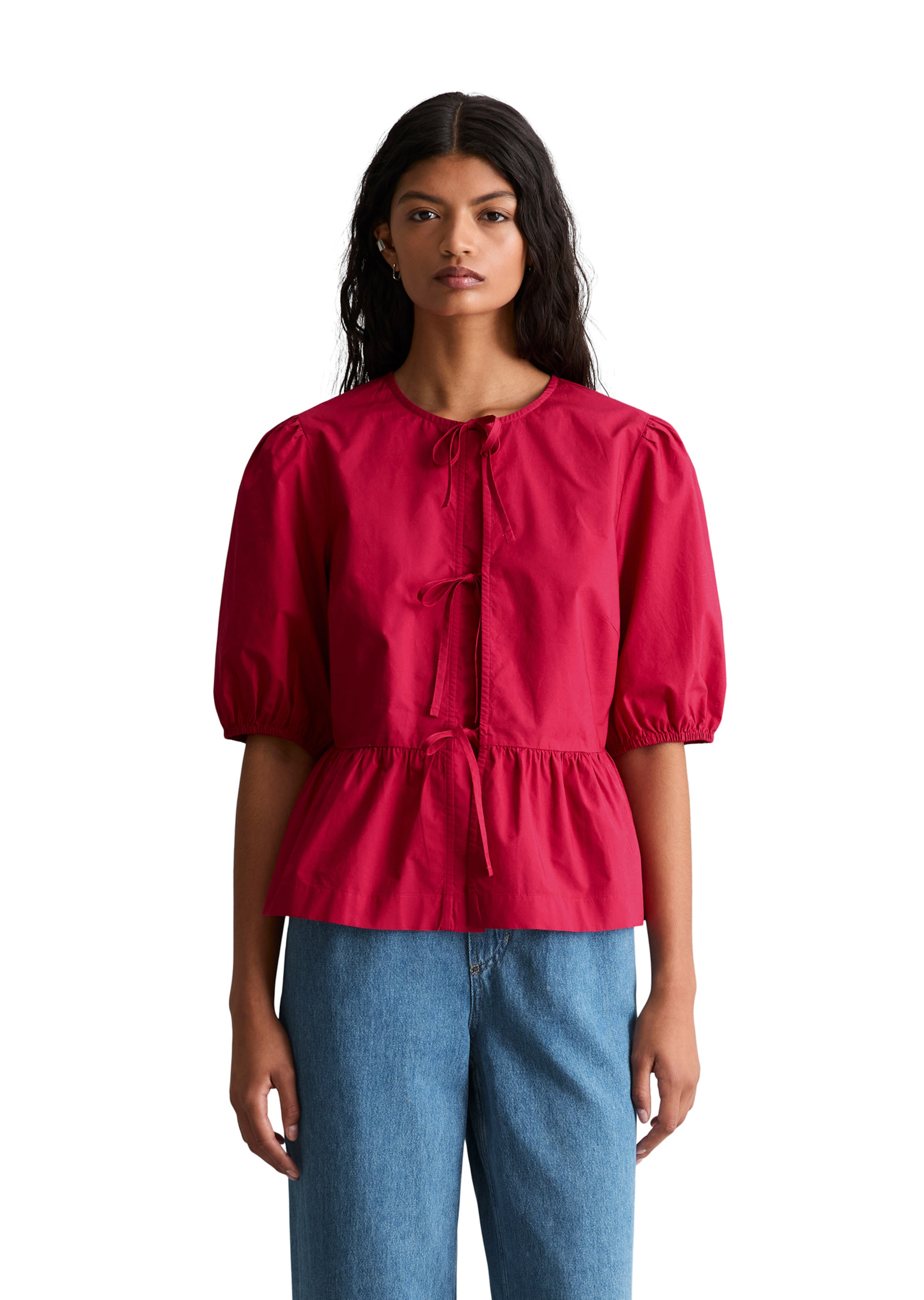 Marc O'Polo DENIM Bluse in Rot: Vorderseite