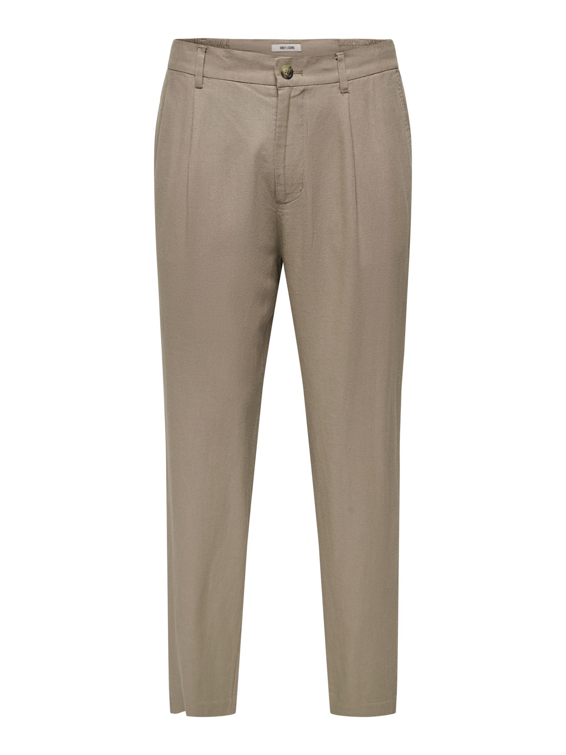 Only & Sons Regular Pleat-front trousers 'ONSLou' in Grey: front
