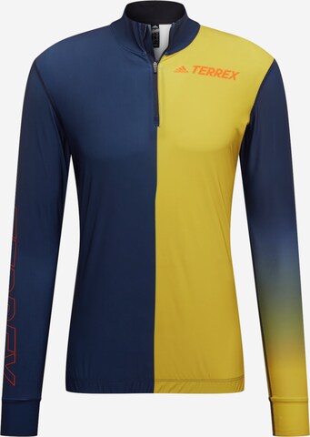 ADIDAS TERREX Performance Shirt 'Agravic Xc Race' in Blue: front