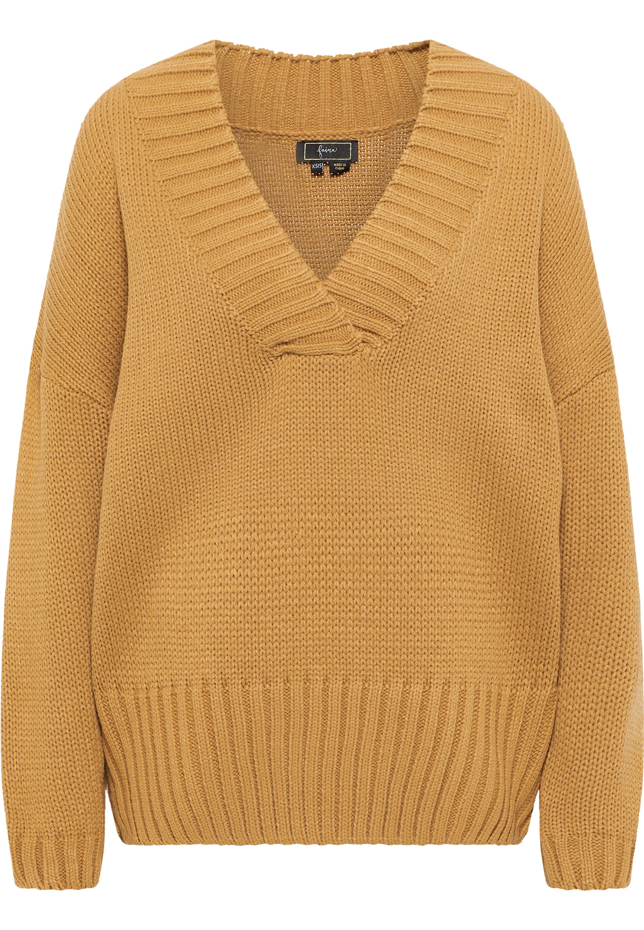 Pulover de la faina pe bej: față