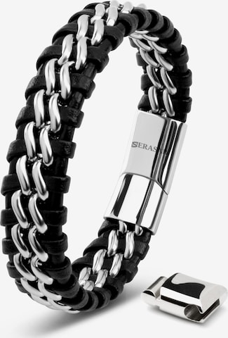 SERASAR Bracelet 'Steel' in Silver: front
