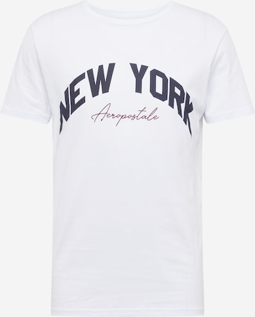 AÉROPOSTALE T-shirt 'NEW YORK' i vit: framsida