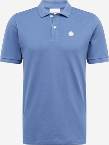 KnowledgeCotton Apparel T-shirt 'ROWAN' i blå: framsida