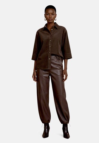zero Bluse in Braun