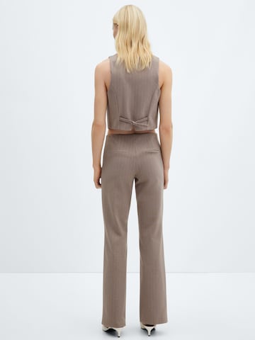 MANGO Wide leg Broek 'Avayar' in Bruin