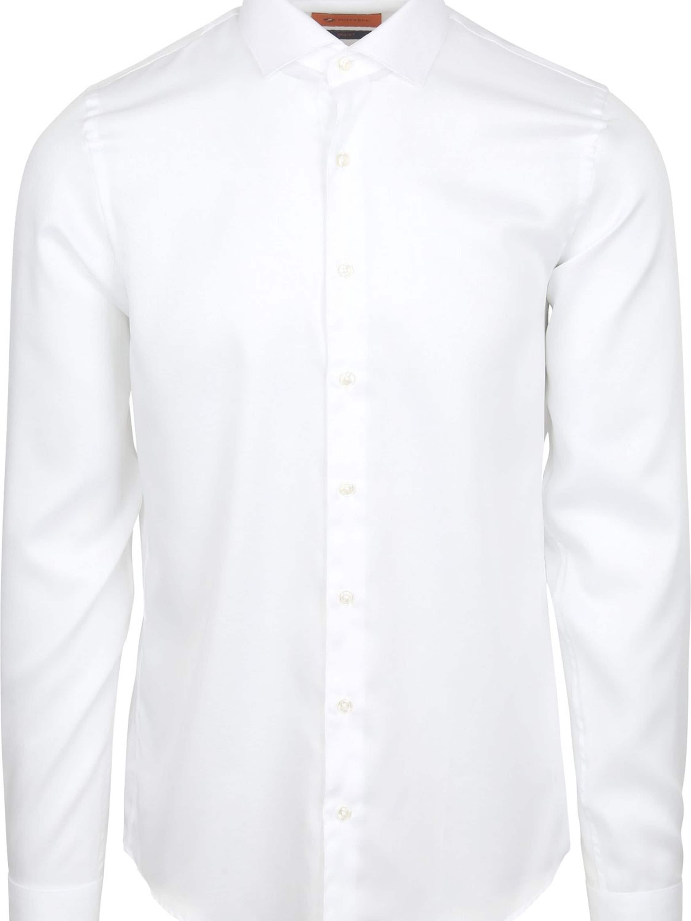 Suitable Slim fit Overhemd in Wit: voorkant