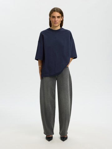 SELECTED Oversize tričko 'SLFColwoman' - Modrá
