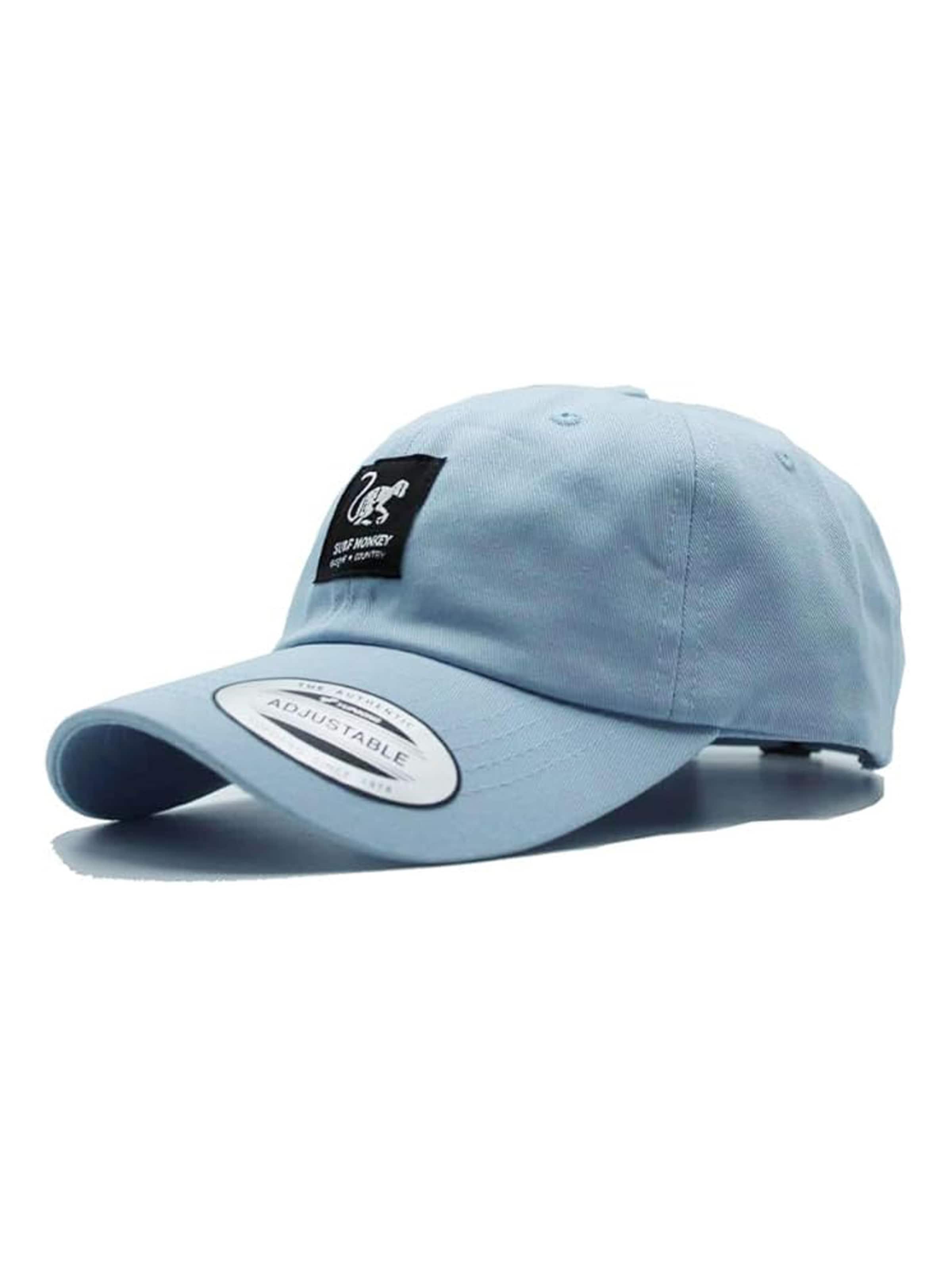 Surf Monkey Athletic Cap in Blue: front