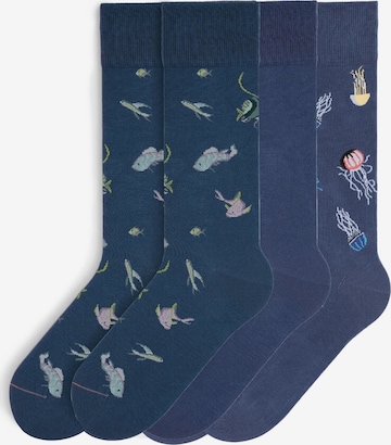Von Jungfeld Socken 'Classic & Icons Bundle' in Blau: Vorderseite