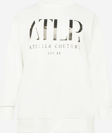 River Island Plus Sweatshirt 'ATLR' in Weiß: predná strana