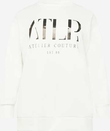 River Island Plus Sweatshirt 'ATLR' i hvit: forside