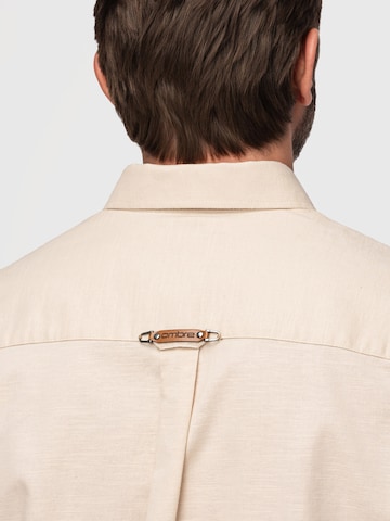 Ombre Comfort fit Button Up Shirt in Beige