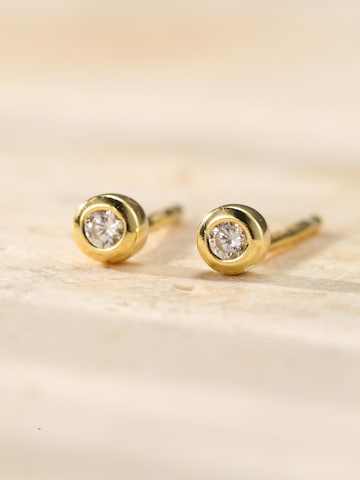 Orecchini 'Bezel Cubic' di Hey Happiness in oro