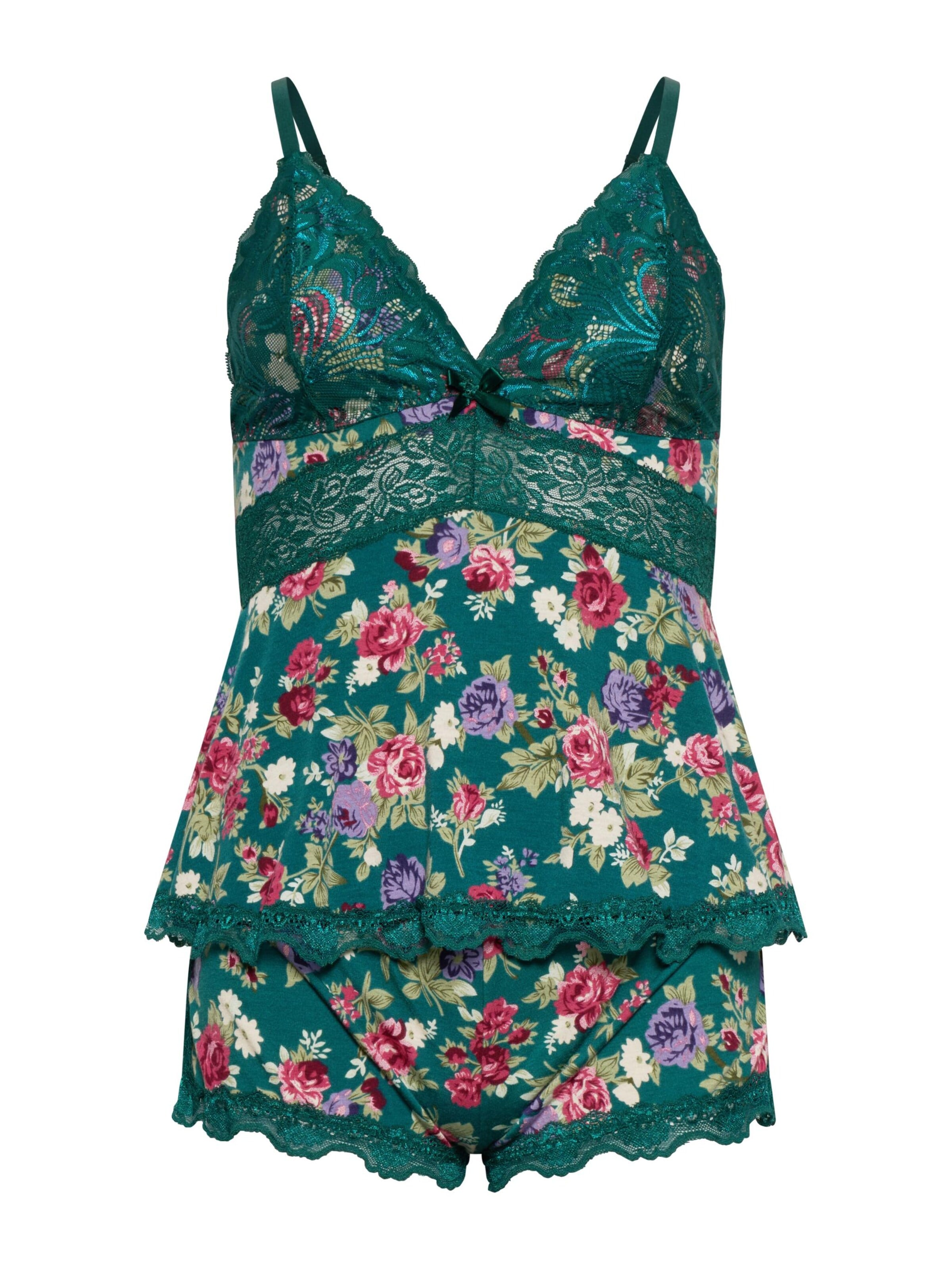 Orchibelle Short Pajama Set 'Lucia' in Green: front