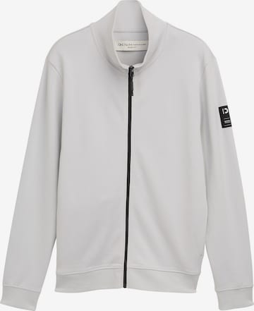 TOM TAILOR DENIM Sweatjacke in Grau: Vorderseite